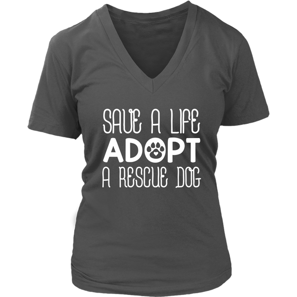 Adopt A Dog T-Shirt - Dog Lover's T Shirt - Womens Plus Size Up To 4X