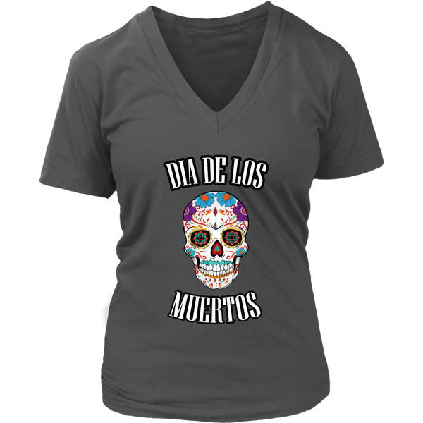 Halloween Mexican Skull Tshirt - Dia de los Muertos Dead Day T-Shirt - Womens Plus Size Up To 4X