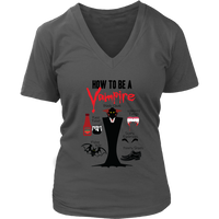 How To Be A Vampire T-Shirt - Halloween Costume Tee -  Womens Plus Size up to 4X