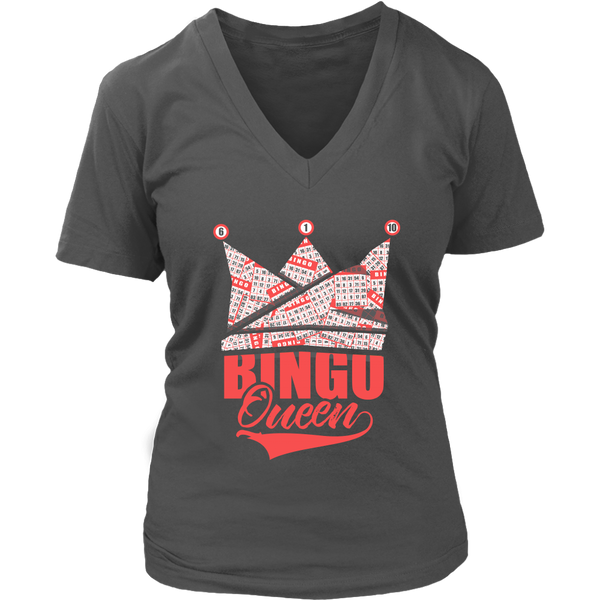 Bingo Queen Crown T-Shirt - Game Jackpot Tshirt - Womens Plus Size up to 4X