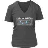 Funny Push My Buttons Nerd T-Shirt - Geek Novelty T Shirt - Womens Plus Size Up To 4X