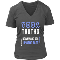 Yoga Truths - Funny Yogi Novelty Tees - Fart Joke Shirt - Womens Plus Size Up To 4X