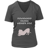 Yoga T-Shirt - Downward Facing Wiener Dog TShirt - Graphic T - Womens Plus Size Up To 4X