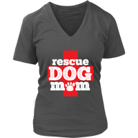 Rescue Dog Mom Shirt - Animal Awareness Tee - Dog Lover Tee - Womens Plus Size Up To 4X