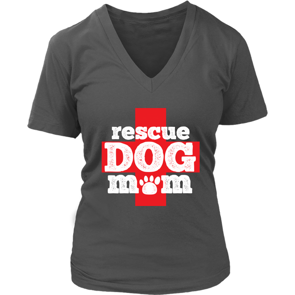 Rescue Dog Mom Shirt - Animal Awareness Tee - Dog Lover Tee - Womens Plus Size Up To 4X