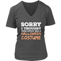 Sarcastic Halloween Costume Joke Tshirt - Fashionista Outfit - Womens Plus Size Up To 4X