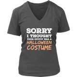 Sarcastic Halloween Costume Joke Tshirt - Fashionista Outfit - Womens Plus Size Up To 4X