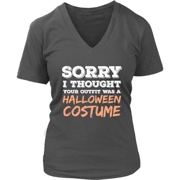 Sarcastic Halloween Costume Joke Tshirt - Fashionista Outfit - Womens Plus Size Up To 4X