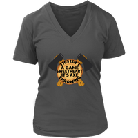 Axe Throwing Competition Tshirt - Funny Serious Game Tee - Womens Plus Size Up To 4X