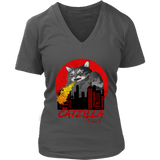 Catzilla T-Shirt - Cat Monster Tee - Japanese T Shirt - Womens Plus Size up to 4X