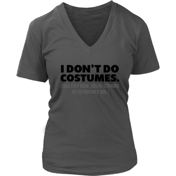 Halloween Costume Tshirt - Against Invisible Dog T-Shirt - Womens Plus Size up to 4X