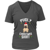 Pugly Ugly Pug Dog Tshirt - Christmas Doggy T-Shirt - Womens Plus Size Up To 4X