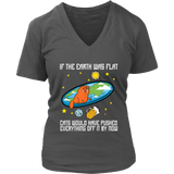 Funny Flat Earth Cat Joke T-Shirt - Flat Earther Society - Womens Plus Size Up To 4X