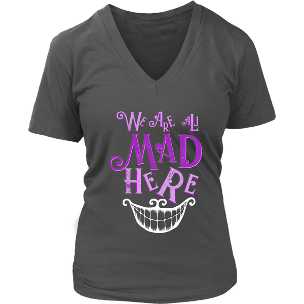 Cheshire Cat Tee - All Mad Here Wonderland T-Shirt - Womens Plus Size Up To 4X