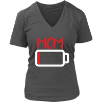 Lowbat Mom T-Shirt - Low Battery Mommy Tshirt - Motherhood - Womens Plus Size up to 4X