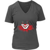 Evil Clown Halloween Tshirt - Scary Red Clowns T-Shirt - Womens Plus Size Up To 4X