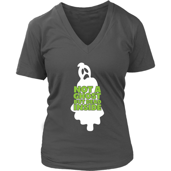 Halloween Ghost Costume T-Shirt - Dead Inside Tee - Womens Plus Size up to 4X