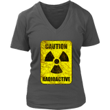 Caution Radioactive Warning Tshirt - Nuclear Danger Sign Tee - Womens Plus Size Up To 4X