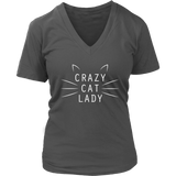 Crazy Cat Lady T-shirt Cute Kitty Tshirt Kitten Novelty Tee  - Womens Plus Size Up To 4X