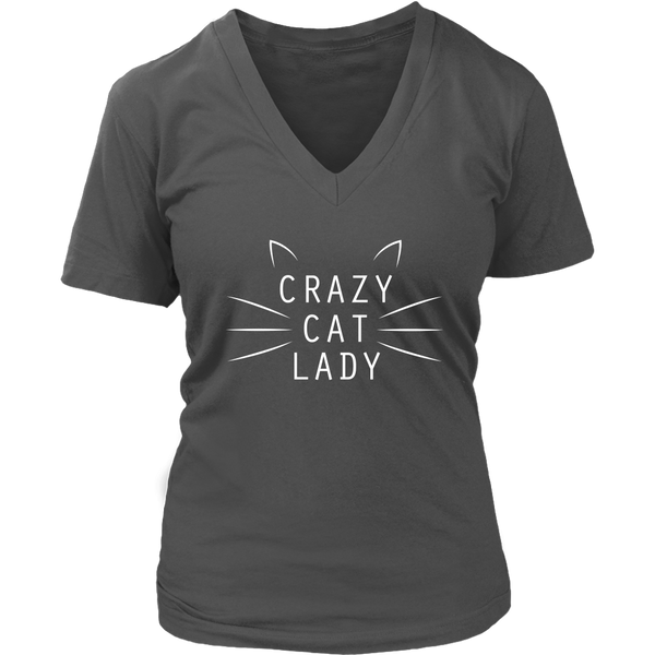 Crazy Cat Lady T-shirt Cute Kitty Tshirt Kitten Novelty Tee  - Womens Plus Size Up To 4X