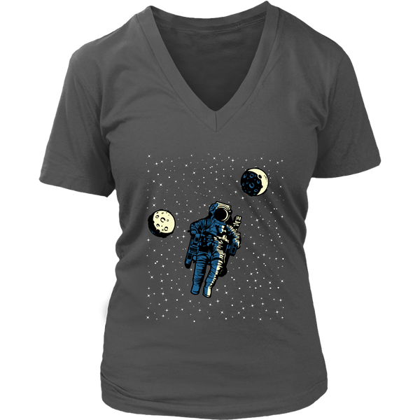 Astronaut in Space T-Shirt - Moon Star Planet Tee - Spaceman