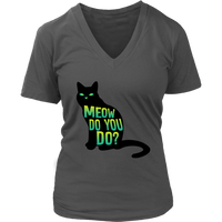 Friendly Black Cat Tshirt - Meow Cute Kitten T-Shirt - Womens Plus Size Up To 4X