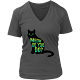 Friendly Black Cat Tshirt - Meow Cute Kitten T-Shirt - Womens Plus Size Up To 4X