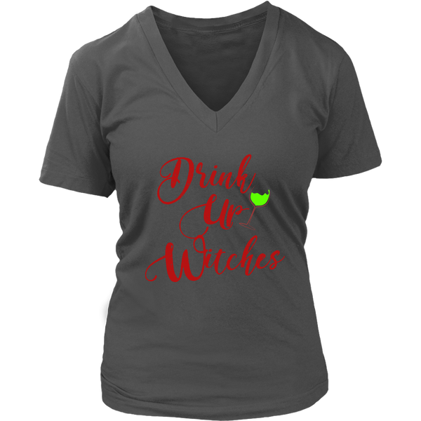 Drinking Witches Halloween Tshirt - Wine Drinker T-Shirt - Womens Plus Size up to 4X