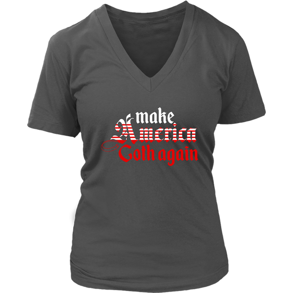 Black Goth T-Shirt - America Tshirt - Punk Tee Shirt - Womens Plus Size up to 4X