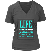 Motivational Novelty T Shirt - Life is a Journey Quote Tee - Tshirt With Saying - Womens Plus Size Up To 4X