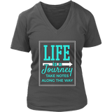 Motivational Novelty T Shirt - Life is a Journey Quote Tee - Tshirt With Saying - Womens Plus Size Up To 4X