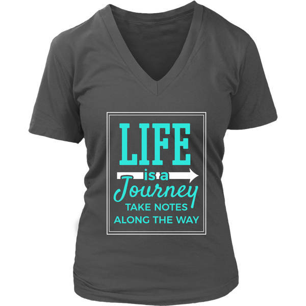 Motivational Novelty T Shirt - Life is a Journey Quote Tee - Tshirt With Saying - Womens Plus Size Up To 4X