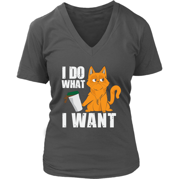 I Do What I Want T-shirt - Cat Lover Tshirt - Statement Tee - Womens Plus Size Up To 4X