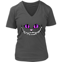 Halloween Cheshire Cat T-Shirt - Grinning Smile Tee - Womens Plus Size Up To 4X