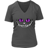 Halloween Cheshire Cat T-Shirt - Grinning Smile Tee - Womens Plus Size Up To 4X