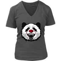 Panda Bear Clown Tshirt - Halloween Spooky Animal T-Shirt - Womens Plus Size Up To 4X