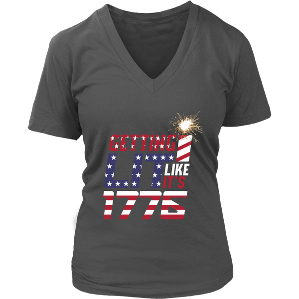 4th of July T-Shirt - Fireworks T - Independence Day Tee - Womens Plus Size Up To 4X