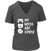 Game Cat Cookies T-Shirt - Funny Gaming Tshirt - Simple Need - Womens Plus Size Up To 4X