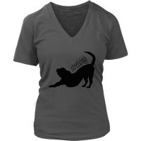 Dog Stretch T-Shirt - Doggie Stretching Tshirt - Pet Yoga - Womens Plus Size up to 4X