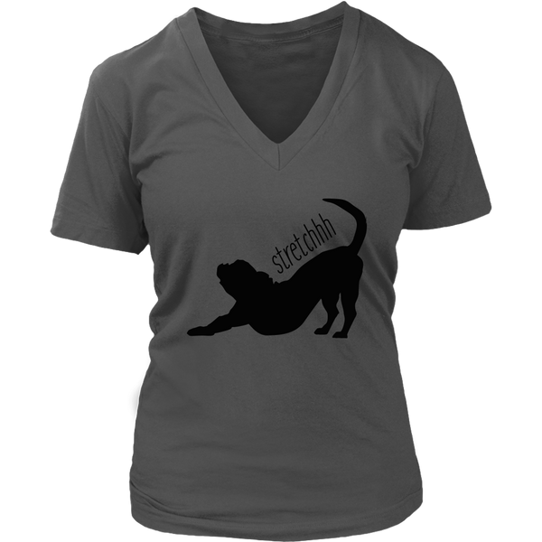 Dog Stretch T-Shirt - Doggie Stretching Tshirt - Pet Yoga - Womens Plus Size up to 4X