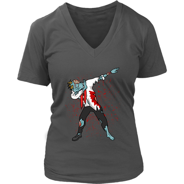 Halloween Scary Dabbing Zombie T-Shirt - Zombies Dab Tee - Womens Plus Size up to 4X