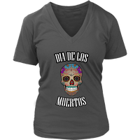 Halloween Mexican Skull Tshirt - Dia de los Muertos Dead Day - Womens Plus Size Up To 4X