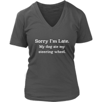 Funny Late Excuse T Shirt Bad Dog Tardy Tshirt - Womens Plus Size Up To 4X