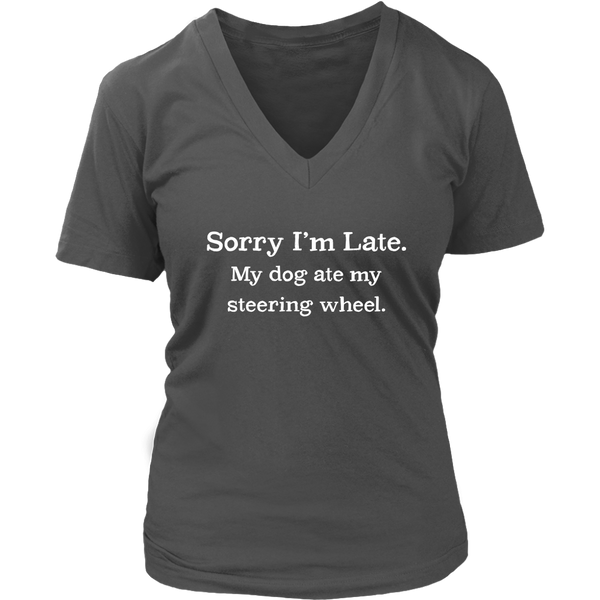 Funny Late Excuse T Shirt Bad Dog Tardy Tshirt - Womens Plus Size Up To 4X