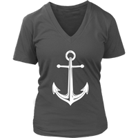 Anchor Graphic Tee Shirt - Sailor T-Shirt - Nautical Tshirt - Womens Plus Size Up To 4X