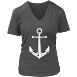 Anchor Graphic Tee Shirt - Sailor T-Shirt - Nautical Tshirt - Womens Plus Size Up To 4X