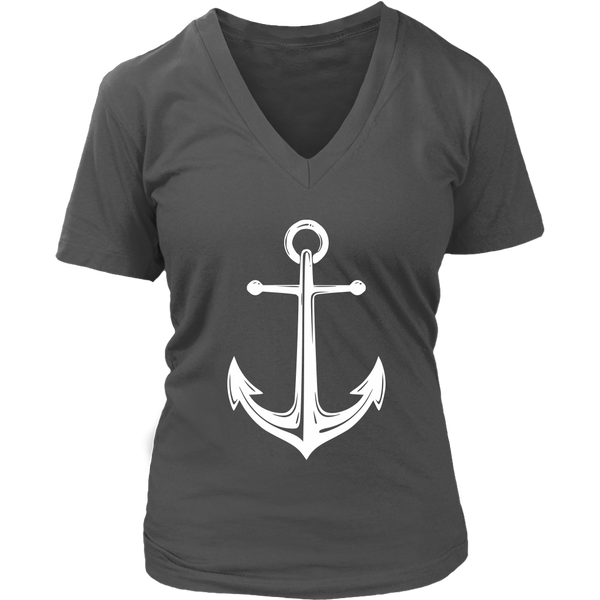 Anchor Graphic Tee Shirt - Sailor T-Shirt - Nautical Tshirt - Womens Plus Size Up To 4X