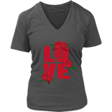 Love T-Shirt - Love Flower Shirts - Novelty Love Tee - Womens Plus Size Up To 4X