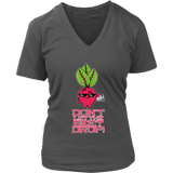 Funny Veggie Food Pun Tshirt - Beet Beat Drop DJ Joke - Womens Plus Size Up To 4X