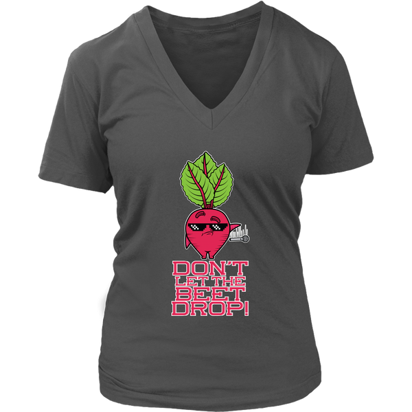 Funny Veggie Food Pun Tshirt - Beet Beat Drop DJ Joke - Womens Plus Size Up To 4X